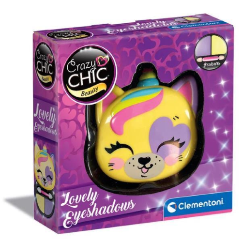 CLEMENTONI CRAZY CHIC LOVELY EYESHADOW MINI TROUSE TIGRE SET COSMETICI OMBRETTI ANALLERGICI